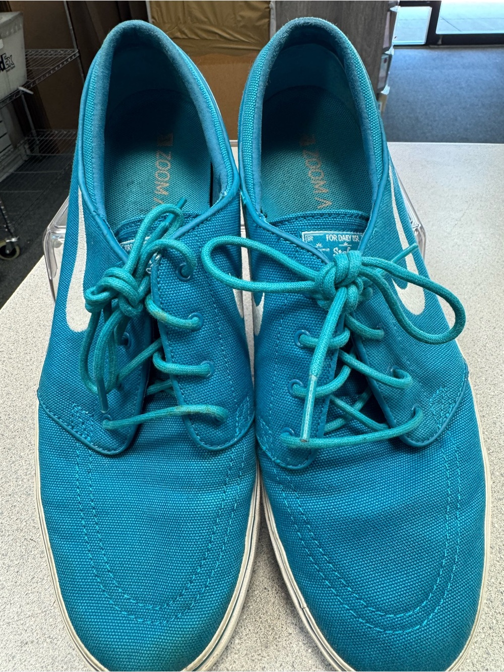 Vintage Nike SB Stefan Janoski Canvas Neo Turquoise White Zoom Air Men's